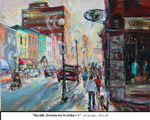 Backlit, Downtown St.John's, Oil on Canvas